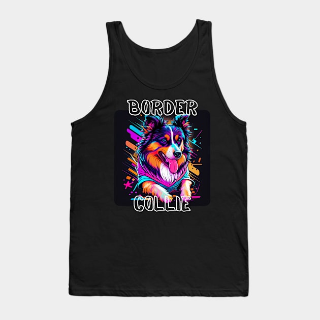 Graffiti Style - Cool Border Collie 3 Tank Top by PD-Store